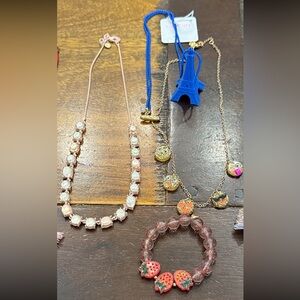 Crewcuts Kids Jewelry Lot of 4 PCS - Red, Pink, Blue, Gold Nexklaces/Braclet OS